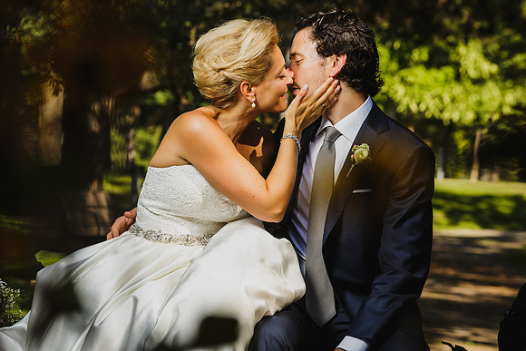 bride and groom on their wedding day in Montreal taken by photographers Melinda & Keith
