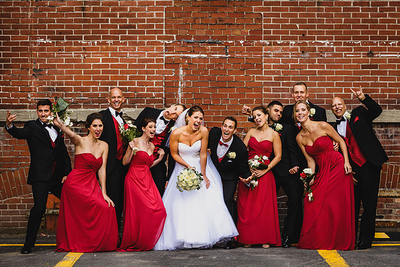 bride and groom on their wedding day in Montreal taken by photographers Melinda & Keith
