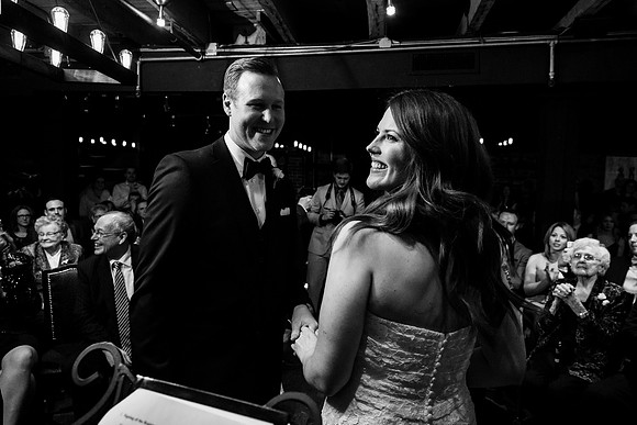 bride and groom on their wedding day in Montreal taken by photographers Melinda & Keith