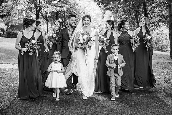 bride and groom on their wedding day in Montreal taken by photographers Melinda & Keith